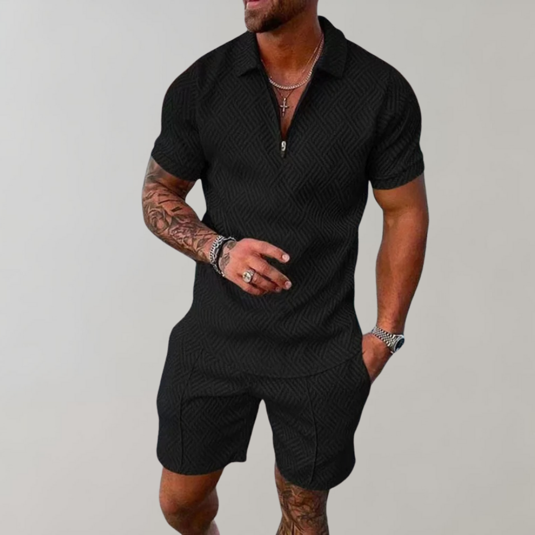 Joel | Herren Polo & Shorts Set | Stilvoll & Lässig