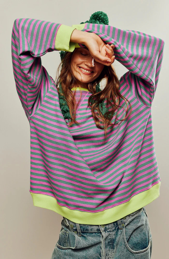 Marlene | Gestreifter Oversize-Pullover für Damen