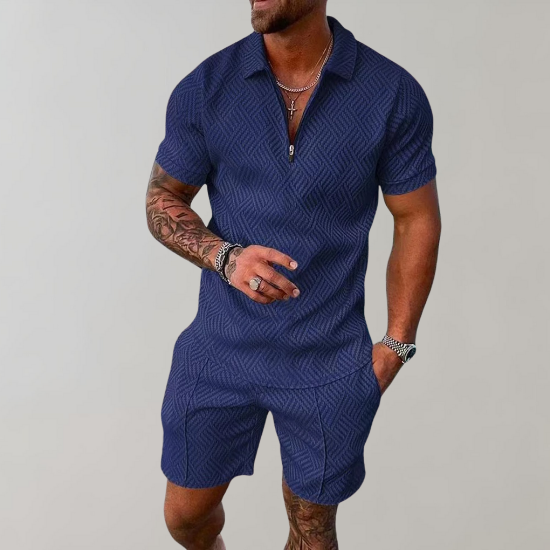 Joel | Herren Polo & Shorts Set | Stilvoll & Lässig