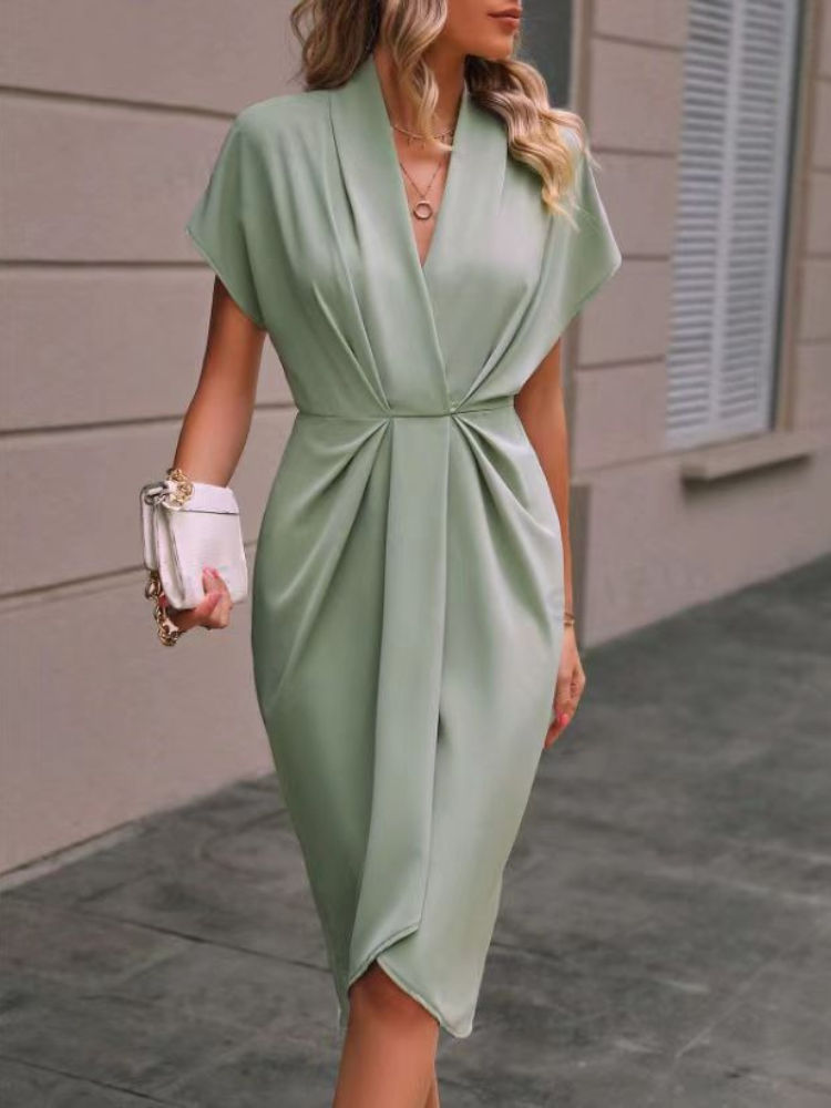 Vivien | Damen Wickelkleid Elegant | Midi