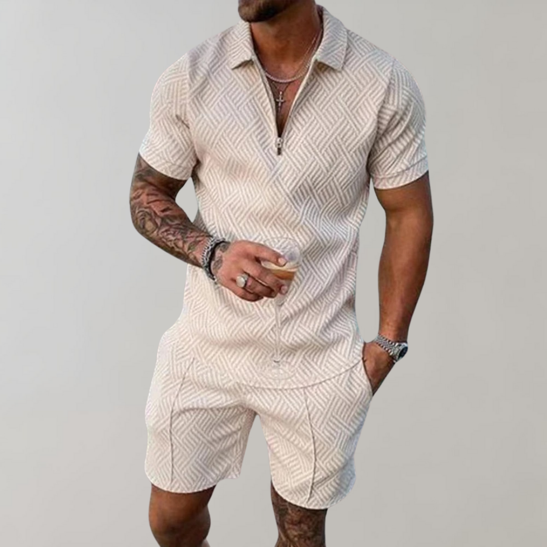 Joel | Herren Polo & Shorts Set | Stilvoll & Lässig