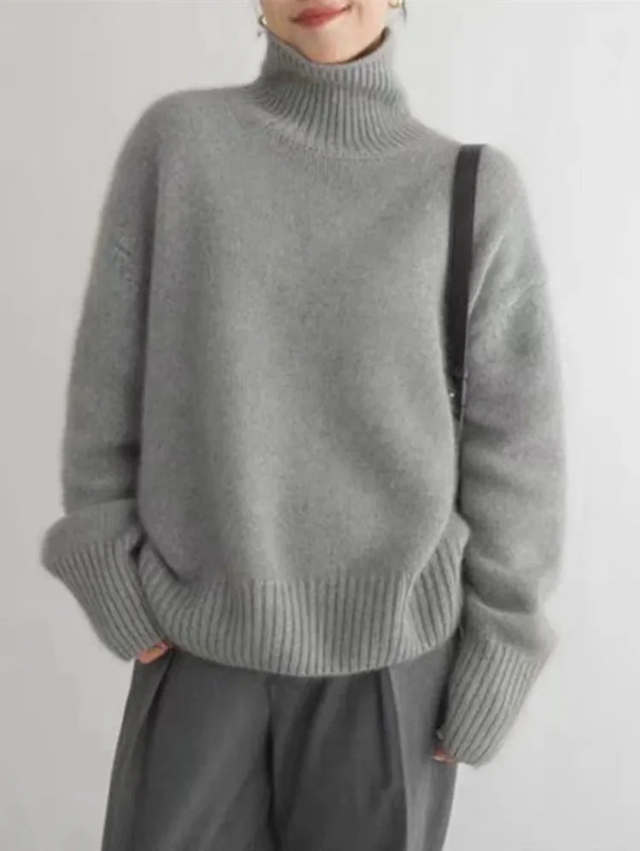 Elena | Weicher Strick-Rollkragenpullover für Damen