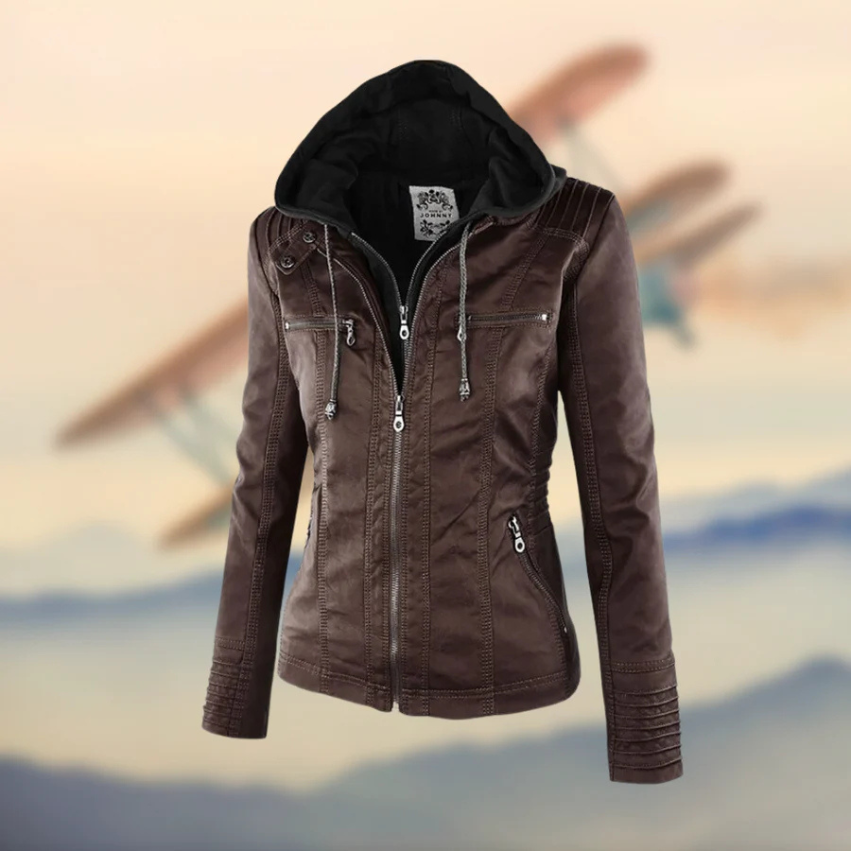 Selina | Modische Lederjacke mit elegantem Design