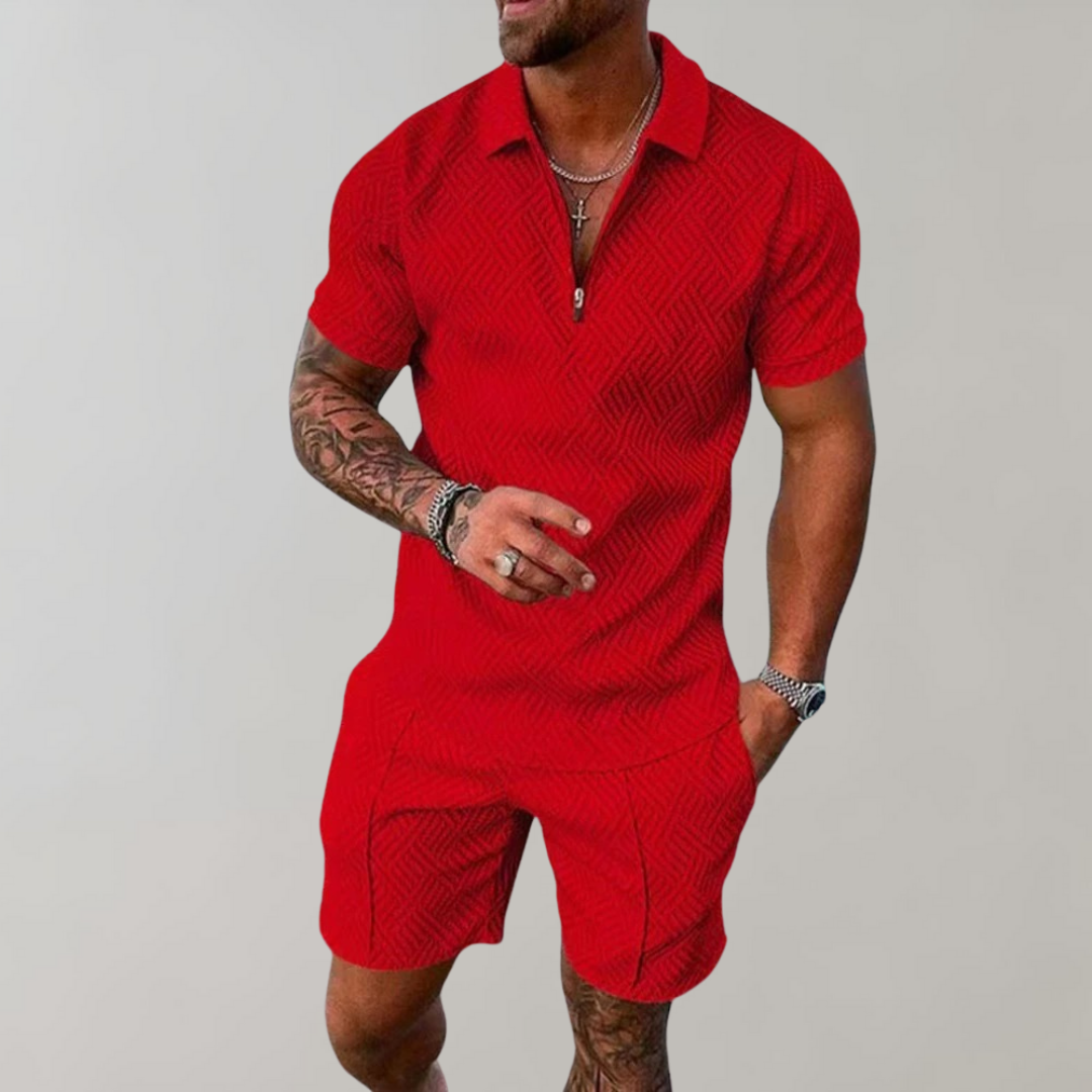 Joel | Herren Polo & Shorts Set | Stilvoll & Lässig