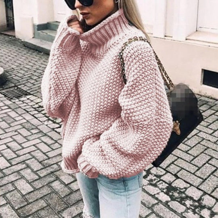 Mara | Pullover aus Strick mit halbhohem Stehkragen