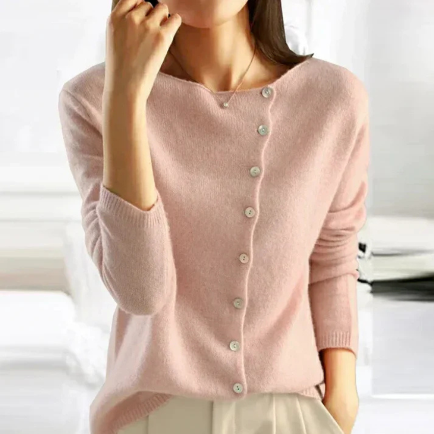 Nora | Schlichter langärmeliger Pullover für Damen
