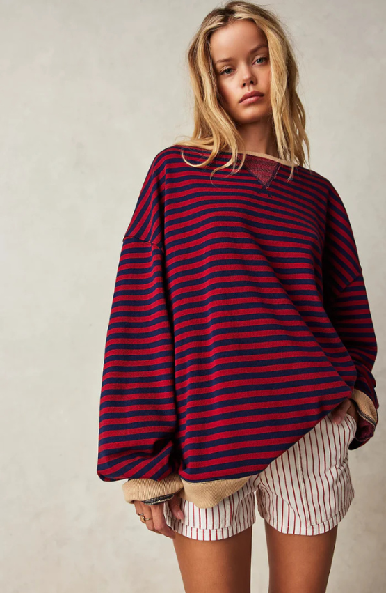Marlene | Gestreifter Oversize-Pullover für Damen