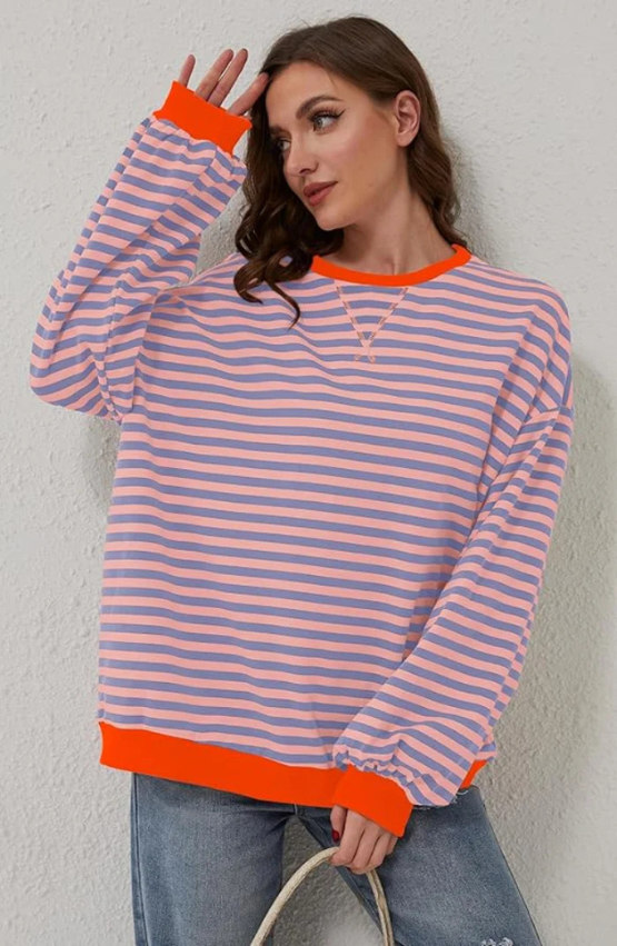 Marlene | Gestreifter Oversize-Pullover für Damen