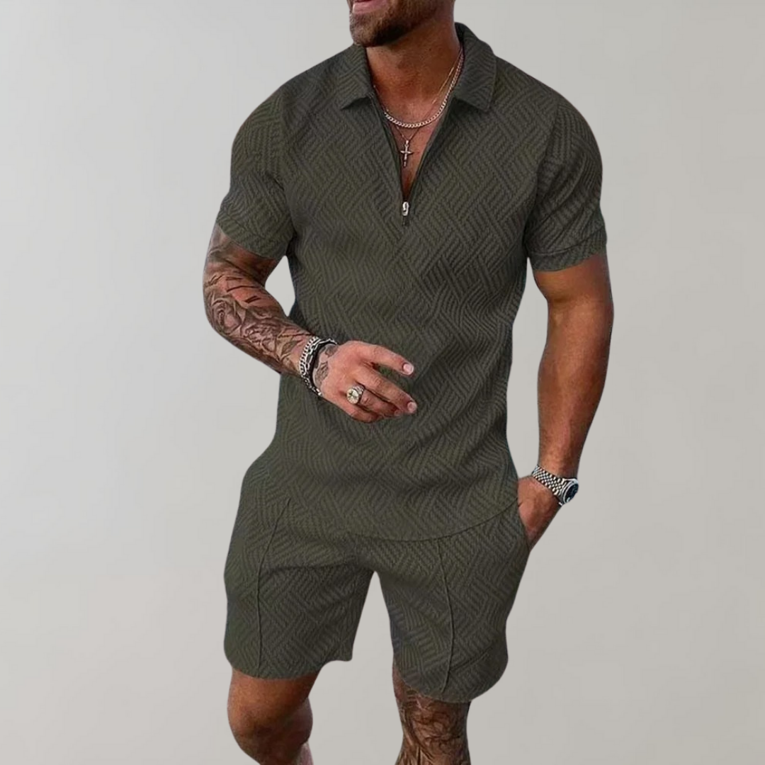 Joel | Herren Polo & Shorts Set | Stilvoll & Lässig